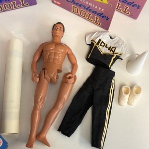 1990’s Iowa Hawkeye Cheerleader Ken Doll Clone Official Collegiate
